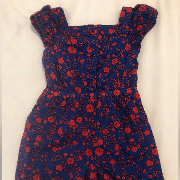 Janie and Jack floral button jumpsuit - Picture 3 of 4